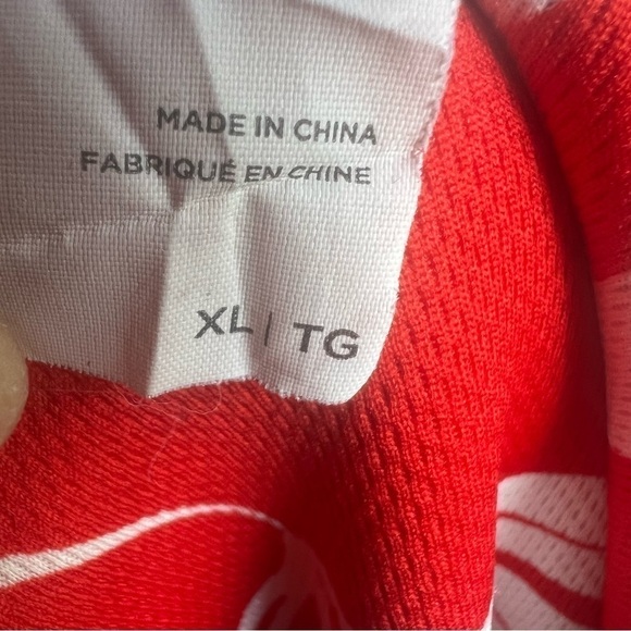 Lolë Half Zip Sweatshirt Unity Sweater XL Flame Red Colorful Tropical Travel - Picture 9 of 11